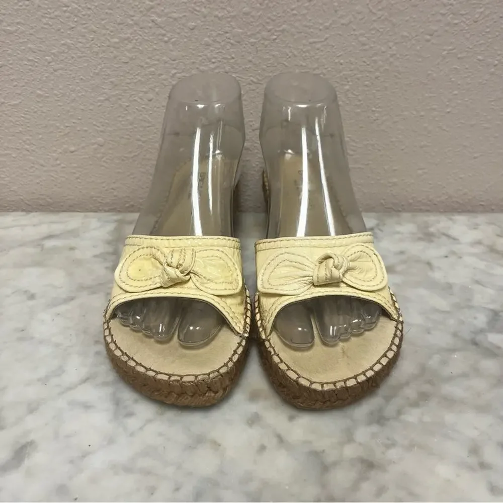 Eric Michael patent leather wedge slide size 38 / 7.5 - 8